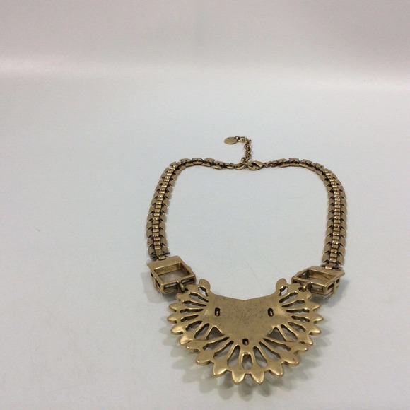 Stella & Dot Nora Gold Tone Yellow Stone Statement Necklace - Picture 4 of 5